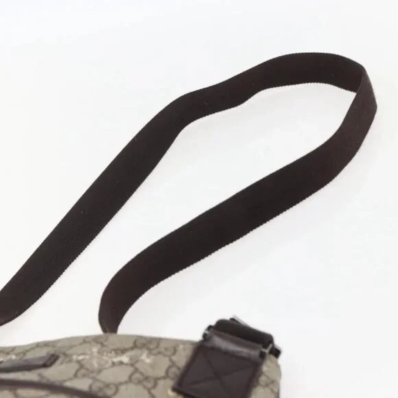 GUCCI GG Supreme Shoulder Bag PVC Beige Silver Auth 151520 - Picture 9 of 16